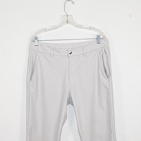 Lululemon Men's 34 ABC Slim fit Trouser Pants Warpstreme in Light Grey - Picture 4 of 11